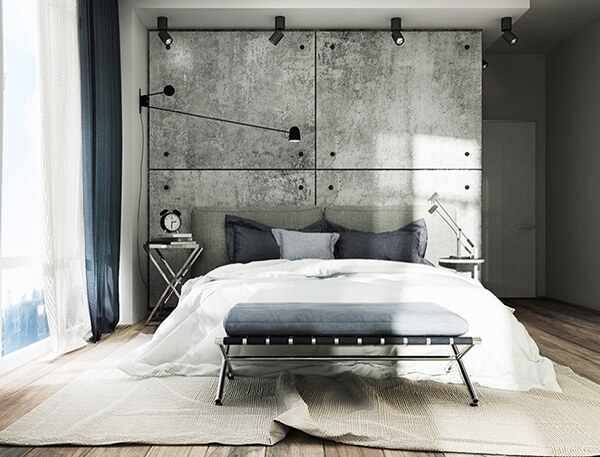 Can a concrete bedroom be cozy?